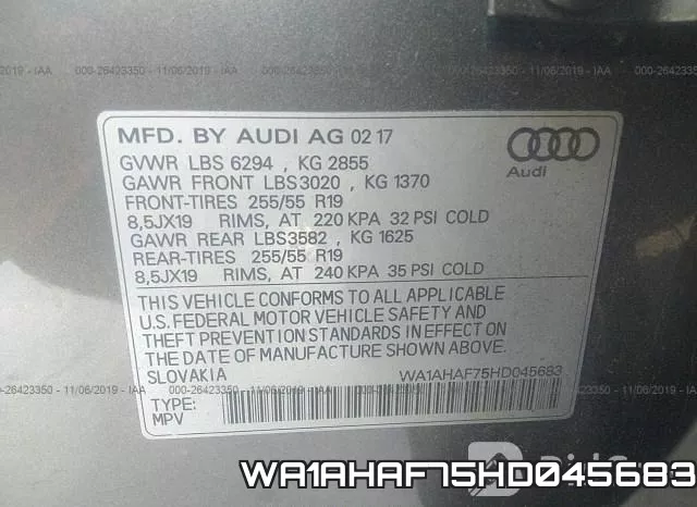 WA1AHAF75HD045683 фото 10