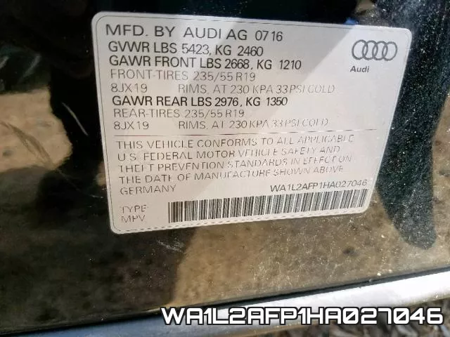 WA1L2AFP1HA027046 фото 2