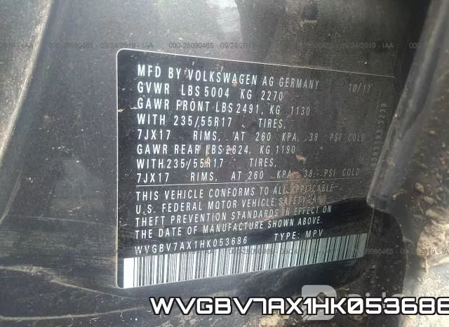 WVGBV7AX1HK053686 фото 10