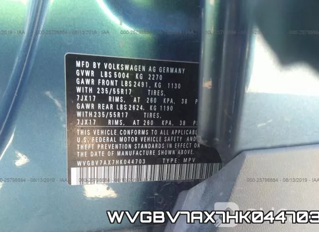 WVGBV7AX7HK044703 фото 10