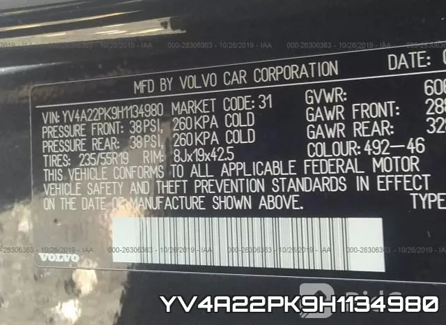 YV4A22PK9H1134980 фото 10