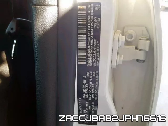ZACCJBAB2JPH76616 фото 2