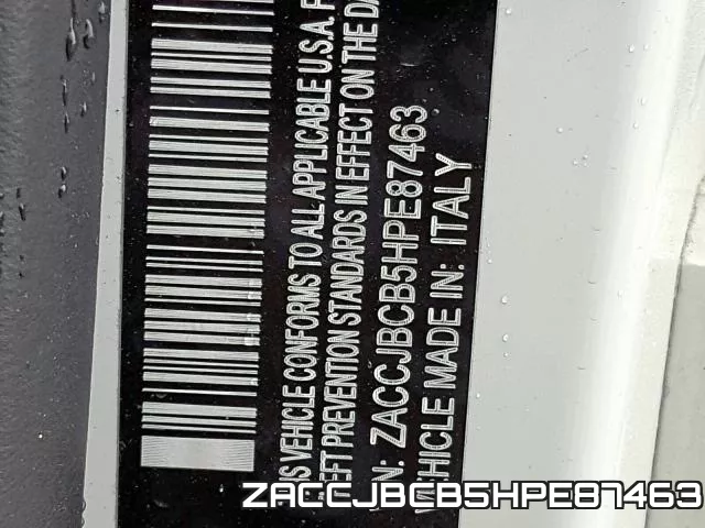 ZACCJBCB5HPE87463 фото 2