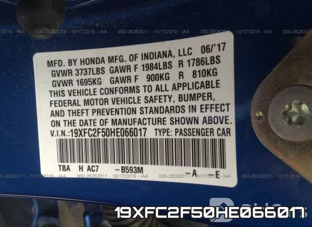 19XFC2F50HE066017 фото 10