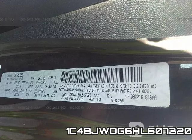 1C4BJWDG6HL507320 фото 10
