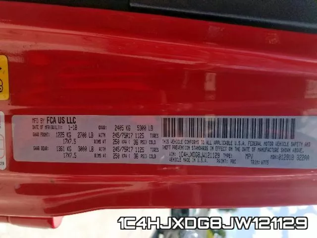 1C4HJXDG8JW121129 фото 2