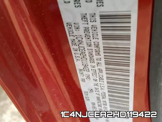 1C4NJCEA2HD119422 фото 2