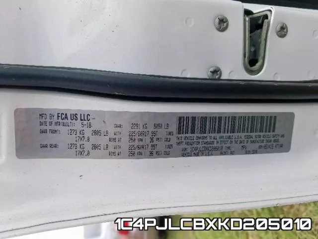 1C4PJLCBXKD205010 фото 2