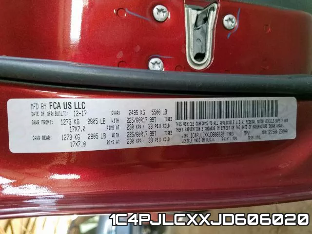 1C4PJLCXXJD606020 фото 2