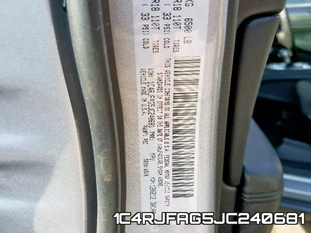 1C4RJFAG5JC240681 фото 2