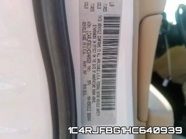 1C4RJFBG1HC640939 фото 2