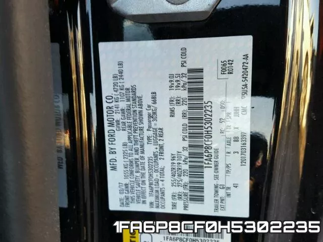 1FA6P8CF0H5302235 фото 2