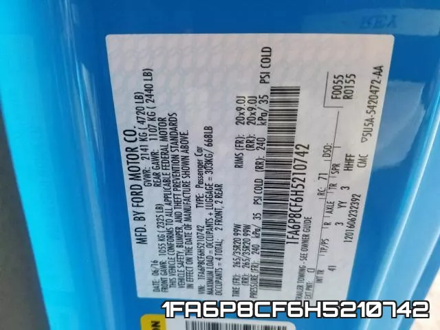 1FA6P8CF6H5210742 фото 2