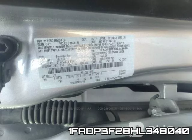 1FADP3F28HL348040 фото 10