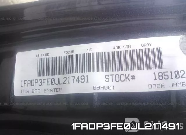 1FADP3FE0JL217491 фото 10