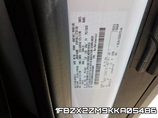 1FBZX2ZM9KKA05486 фото 2