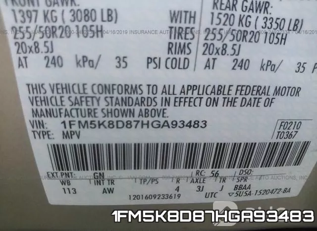 1FM5K8D87HGA93483 фото 10
