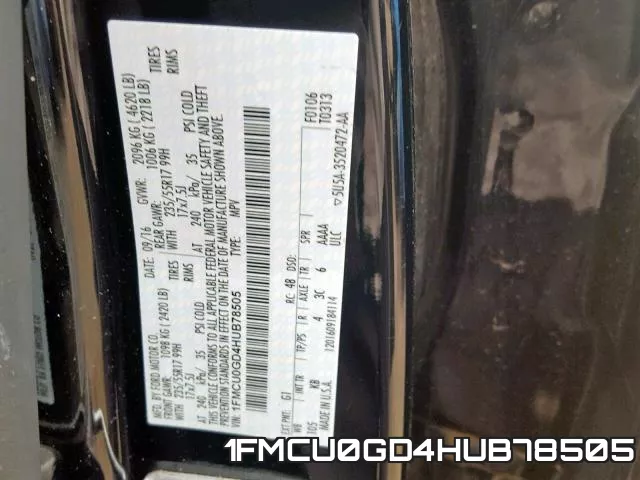 1FMCU0GD4HUB78505 фото 2