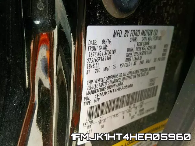 1FMJK1HT4HEA05960 фото 2
