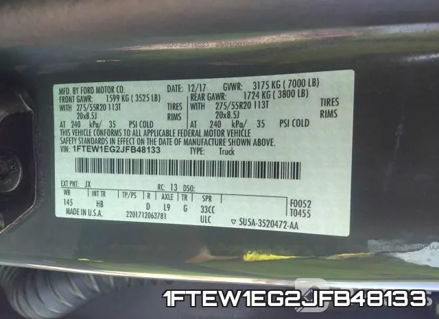 1FTEW1EG2JFB48133 фото 10