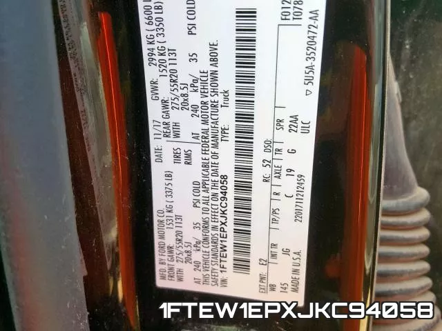 1FTEW1EPXJKC94058 фото 2
