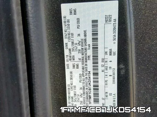 1FTMF1CB7JKD54154 фото 2