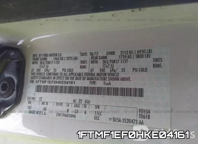1FTMF1EF0HKE04161 фото 10