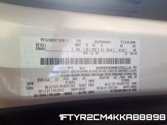 1FTYR2CM4KKA88898 фото 2