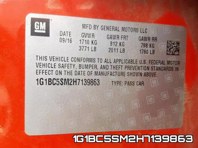 1G1BC5SM2H7139863 фото 2