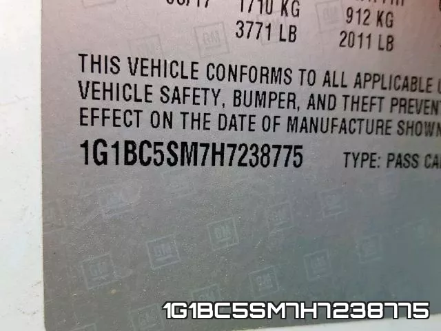 1G1BC5SM7H7238775 фото 2