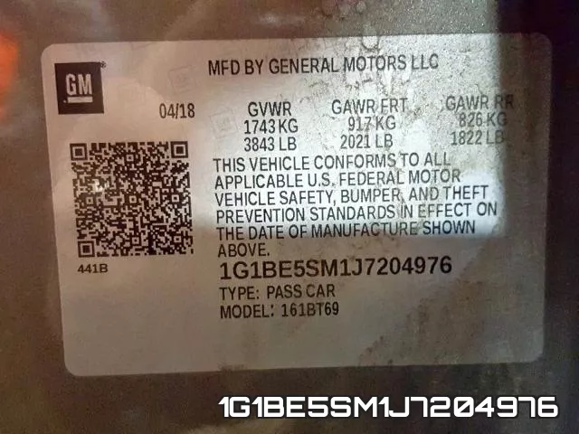 1G1BE5SM1J7204976 фото 2
