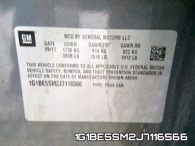 1G1BE5SM2J7116566 фото 2