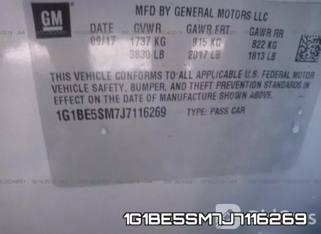 1G1BE5SM7J7116269 фото 10