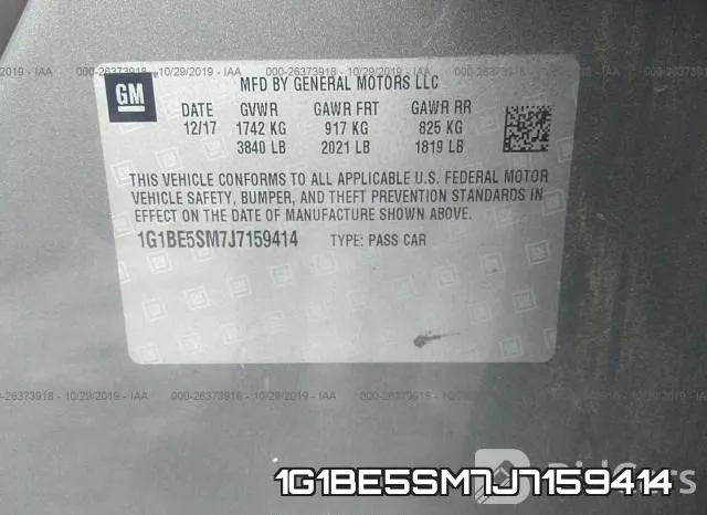 1G1BE5SM7J7159414 фото 10