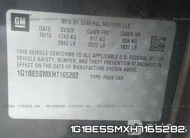 1G1BE5SMXH7165282 фото 10