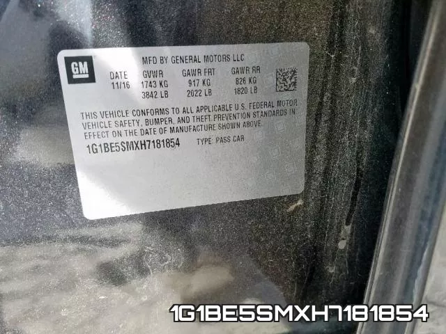 1G1BE5SMXH7181854 фото 2