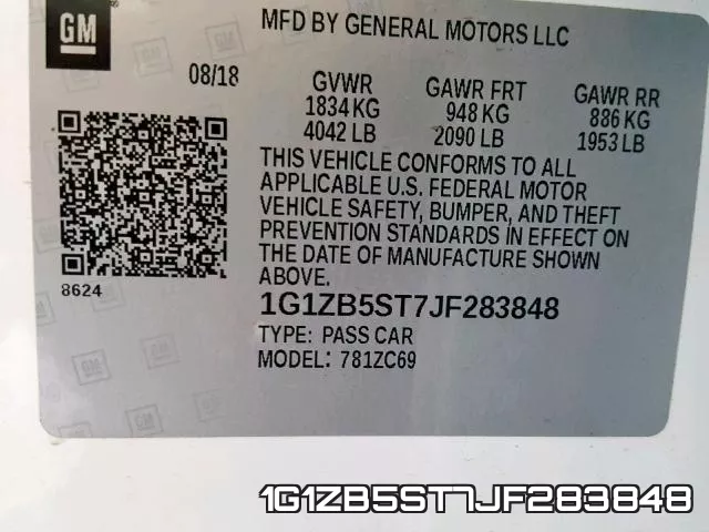 1G1ZB5ST7JF283848 фото 2