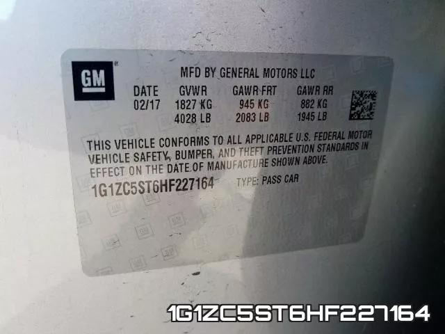 1G1ZC5ST6HF227164 фото 2