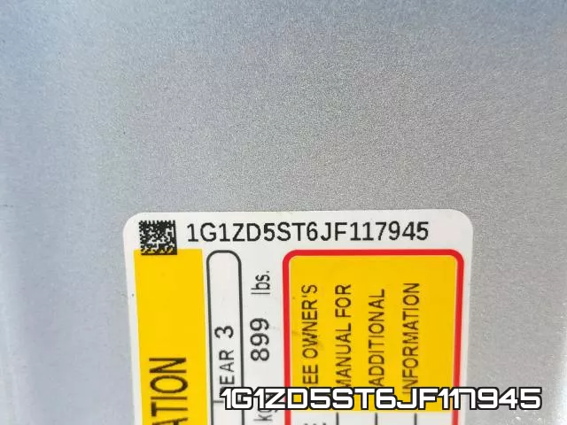 1G1ZD5ST6JF117945 фото 2