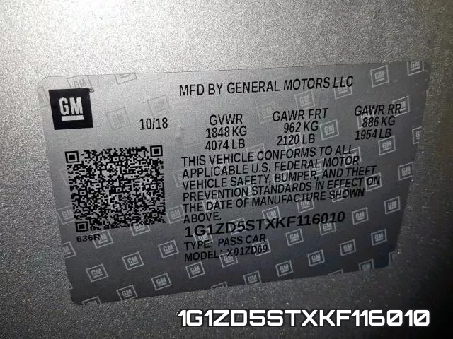 1G1ZD5STXKF116010 фото 2