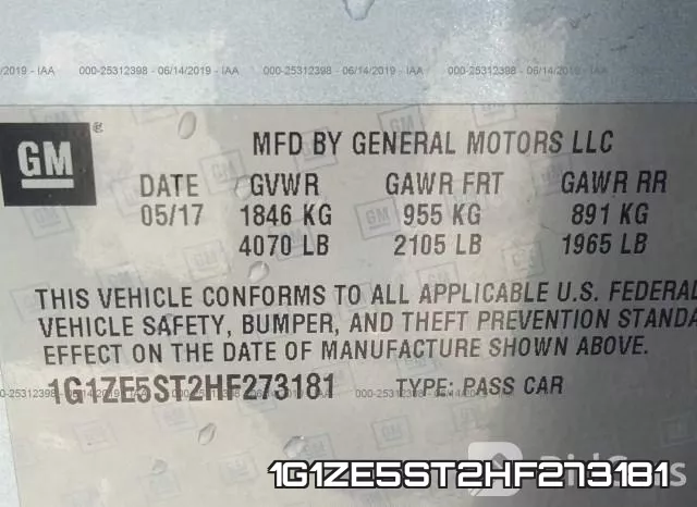 1G1ZE5ST2HF273181 фото 10