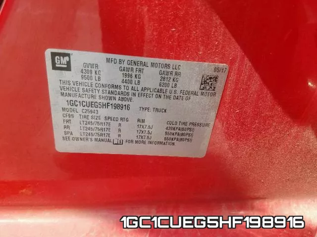 1GC1CUEG5HF198916 фото 2
