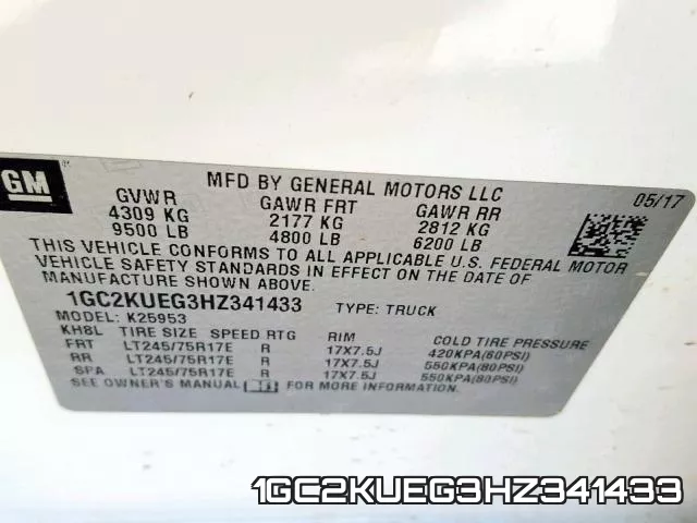 1GC2KUEG3HZ341433 фото 2