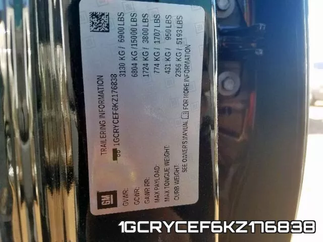 1GCRYCEF6KZ176838 фото 2