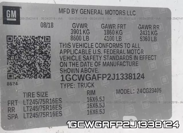 1GCWGAFP2J1338124 фото 10