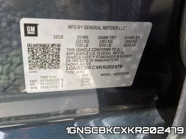 1GNSCBKCXKR202479 фото 2