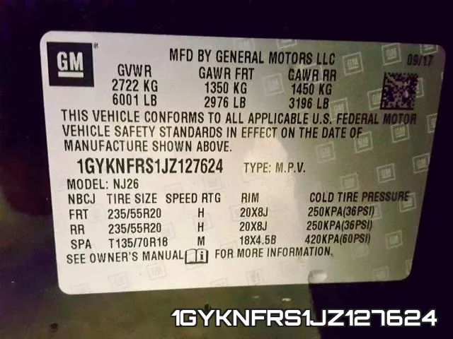 1GYKNFRS1JZ127624 фото 2