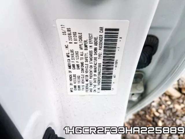 1HGCR2F33HA225889 фото 2