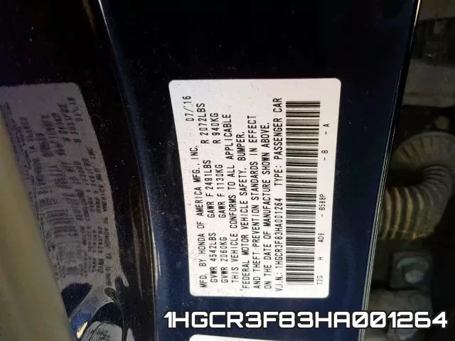 1HGCR3F83HA001264 фото 2