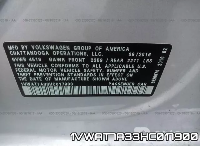 1VWAT7A33HC017900 фото 10